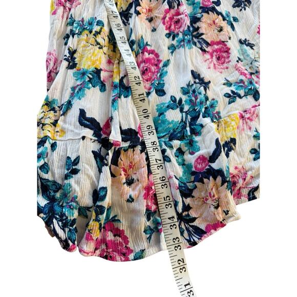 Torrid Colorful Floral Mini Gauze Puff Sleeve Skater Dress Plus Size 2X Boho - Picture 9 of 11